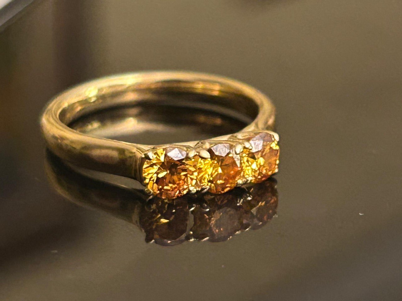 Tresillo de diamantes fancy